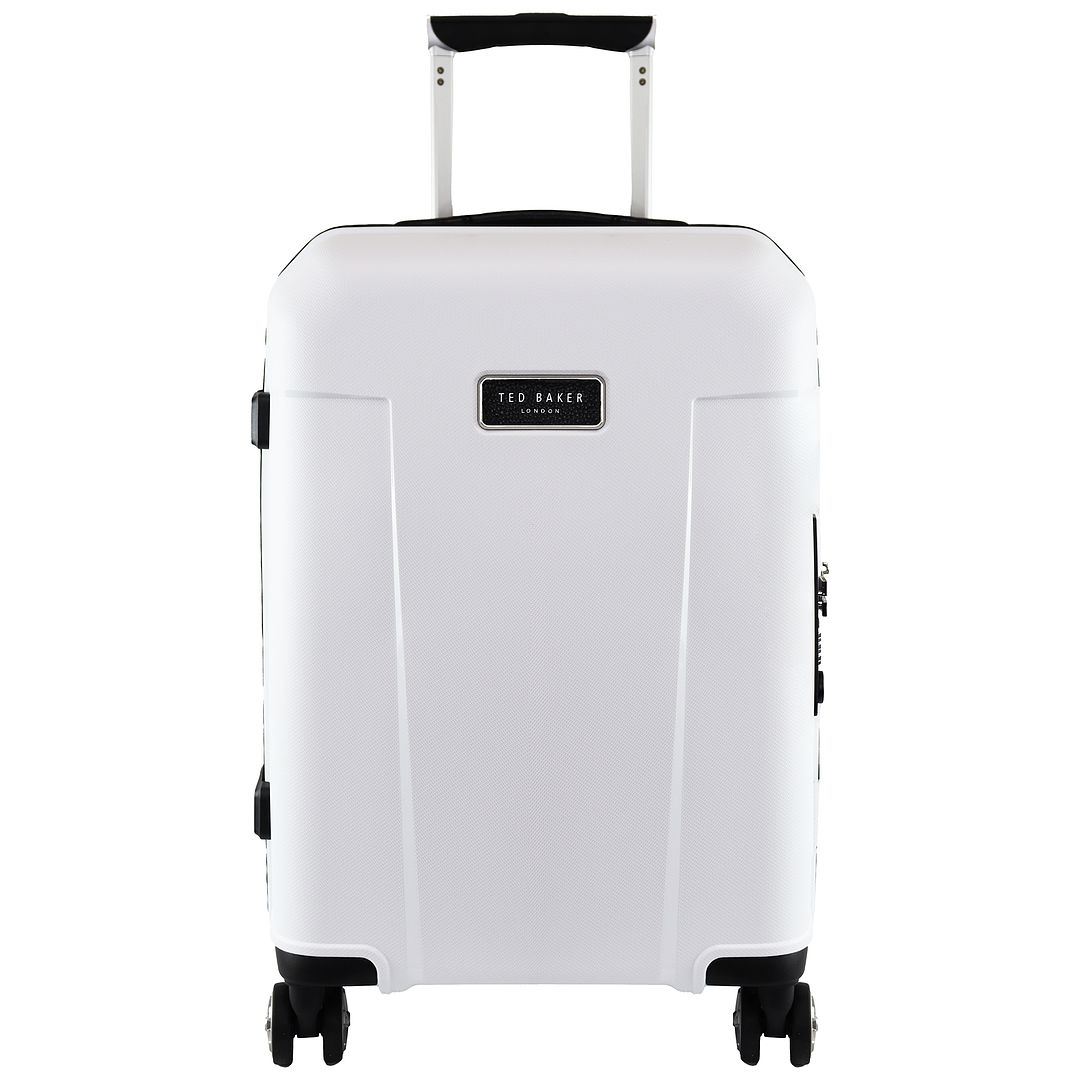 Ted Baker TRAVL Mens White Small Trolley Suitcase