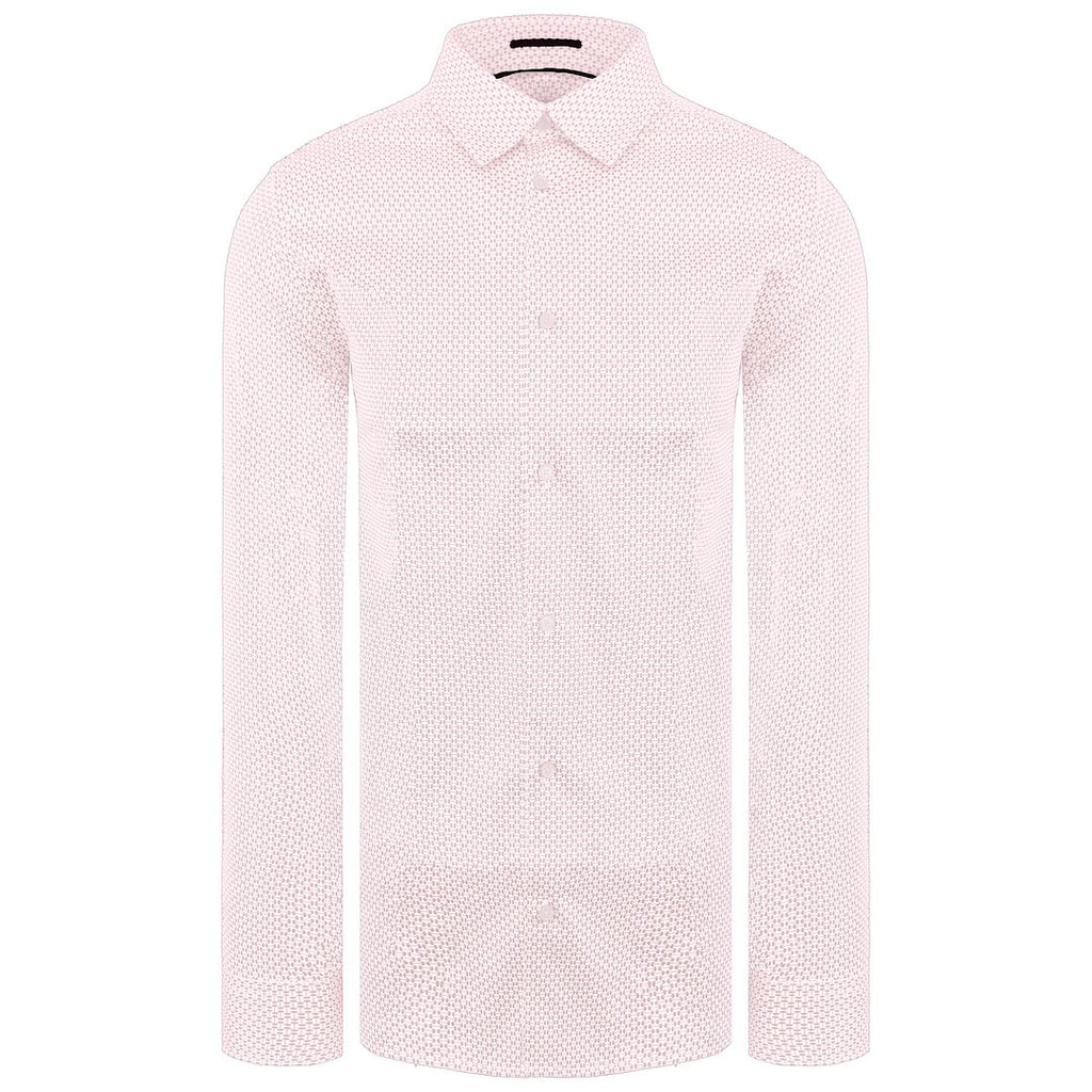 Ted Baker Faenza Mens Pink Geometric Shirt