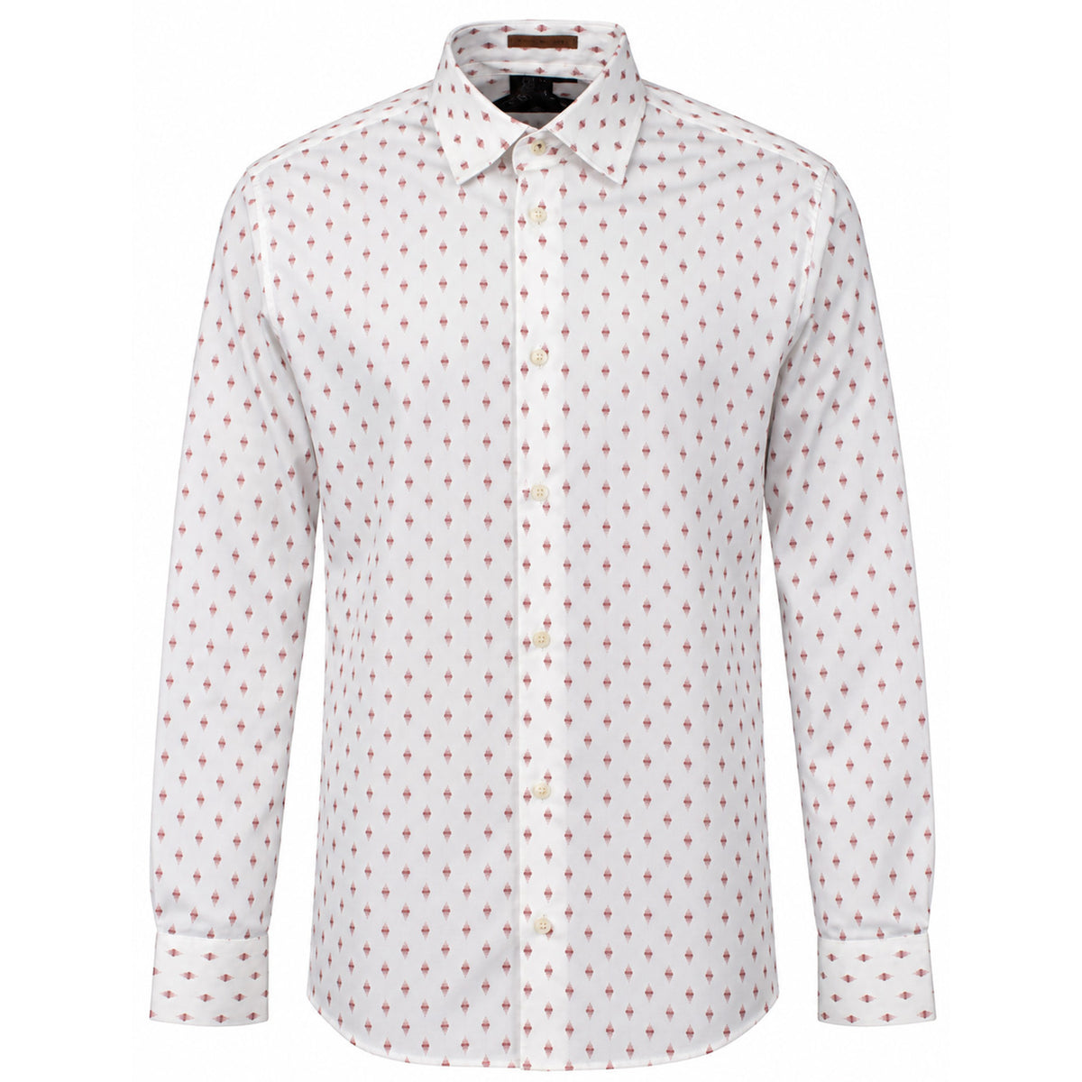 Ted Baker Area Mens White Geometric Print Shirt