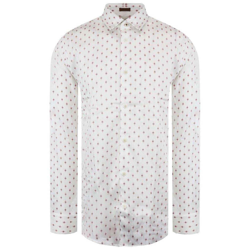 Ted Baker Area Mens White Geometric Print Shirt