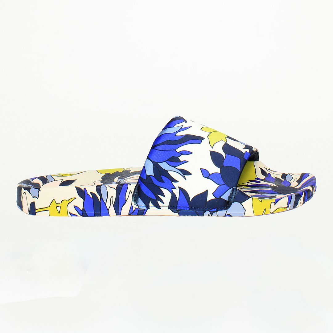 Ted Baker Anniti Floral Print Womens Blue Sliders NO BOX