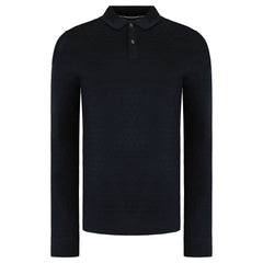 Ted Baker Morar Mens Navy Knitted Polo Shirt