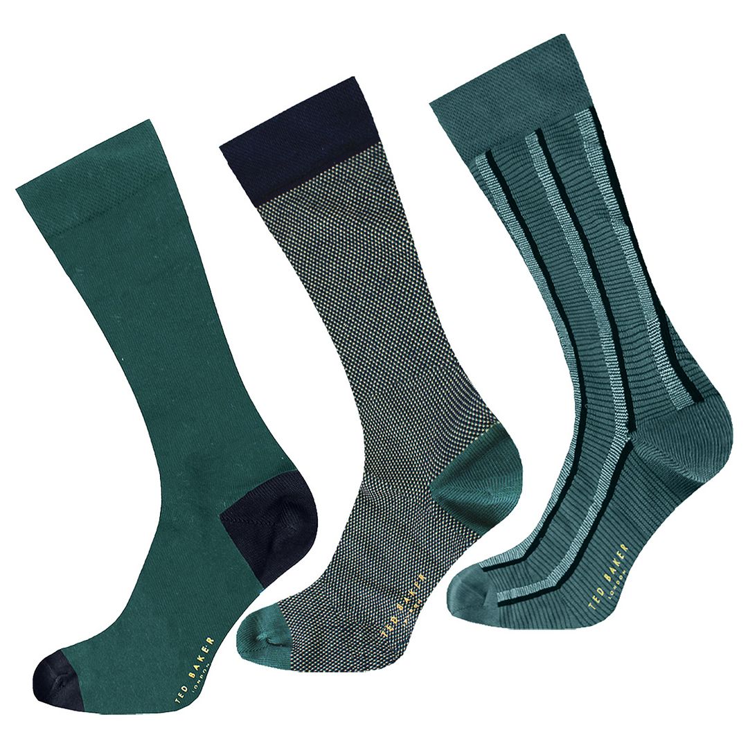 Ted Baker Lowride 3-Pack Mens Assorted Socks