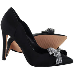 Ted Baker Orlilas Crystal Bow Womens Black Shoes