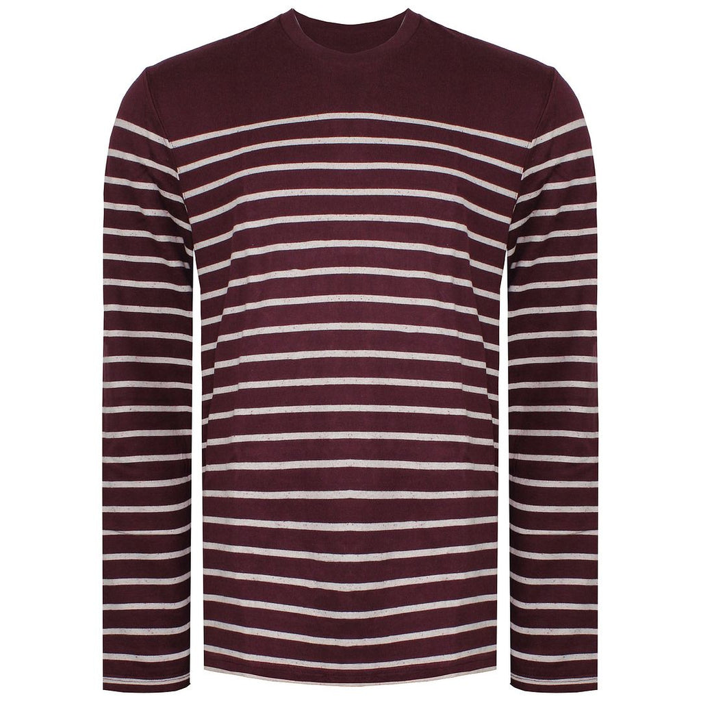 Levi's Striped Mens Burgundy/White Shirt