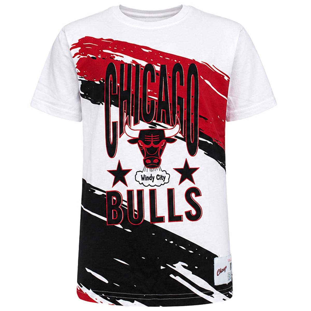 Mitchell & Ness NBA Chicago Bulls Paintbrush Kids White T-Shirt