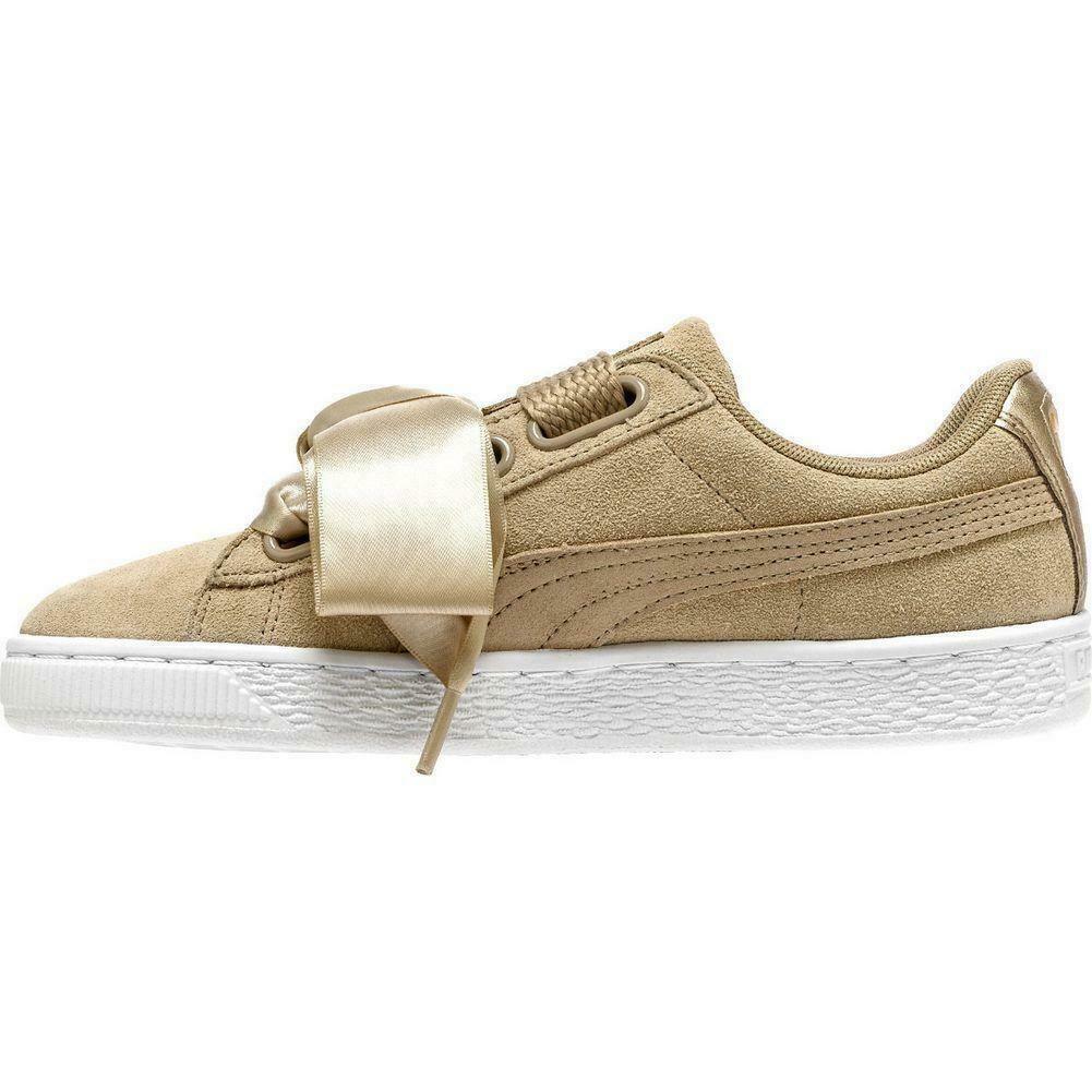 Puma Suede Heart Safari Womens Beige Trainers