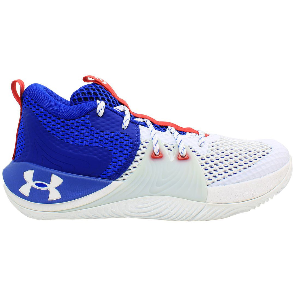 Under Armour Embiid 1 Mens White/Blue Trainers