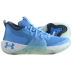 Under Armour GS Embiid 1 Kids Blue Basketball Trainers