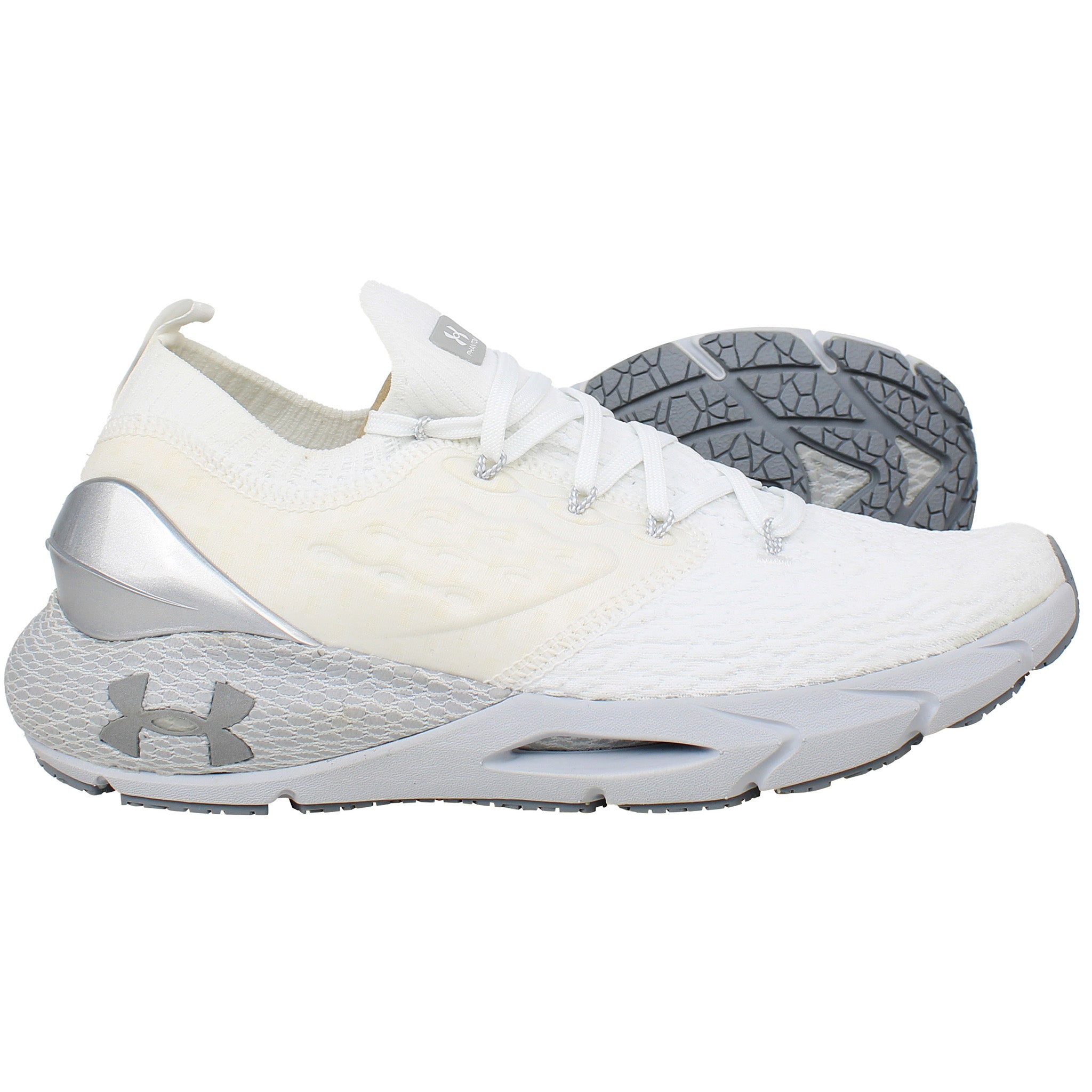 Under Armour HOVR Phantom 2 MTLC Mens White Running Shoes