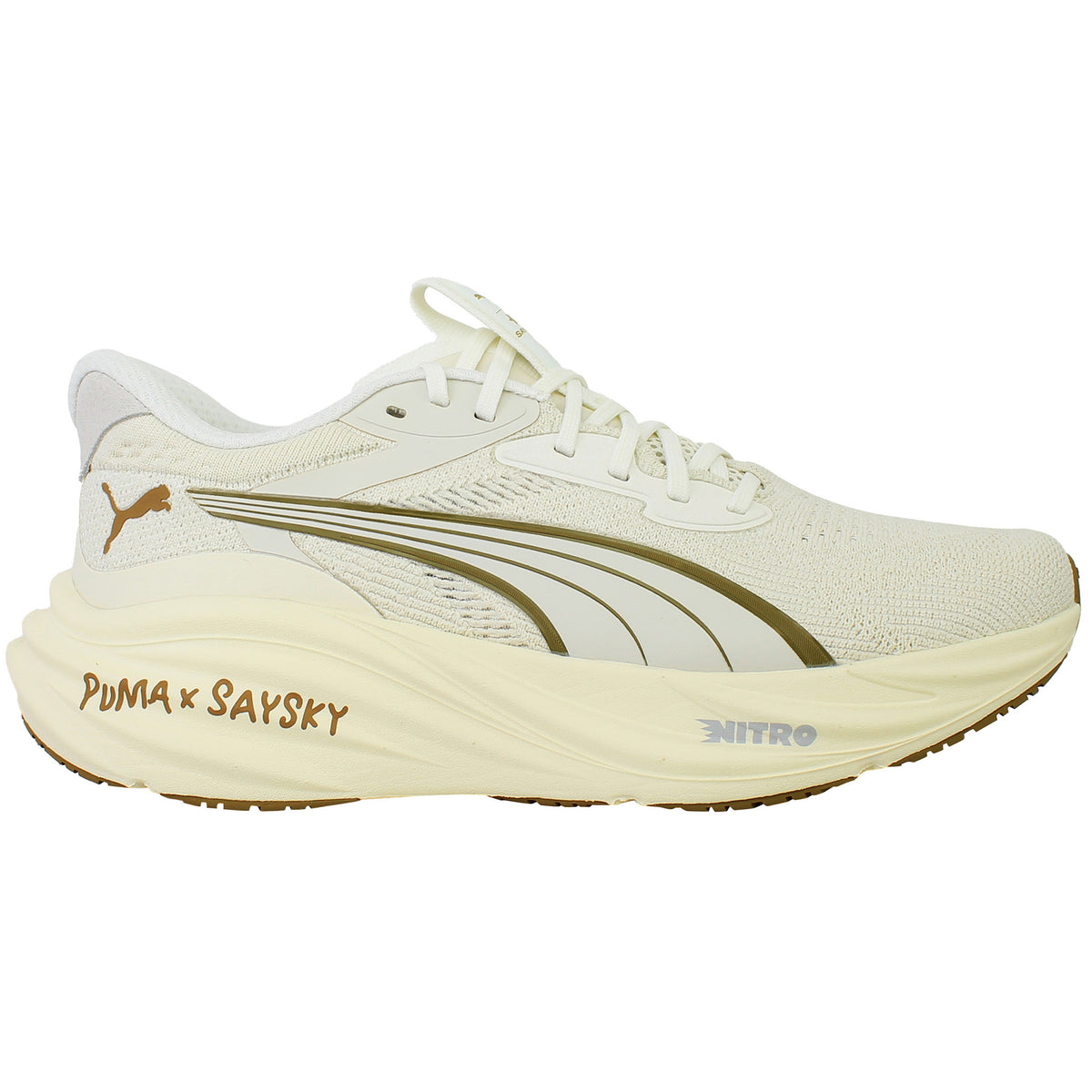 Puma Magnify Nitro 3 Saysky Womens Beige Running Shoes