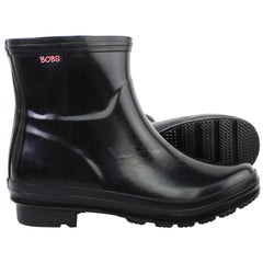 Skechers Neon Puddles Womens Black Wellington Boots