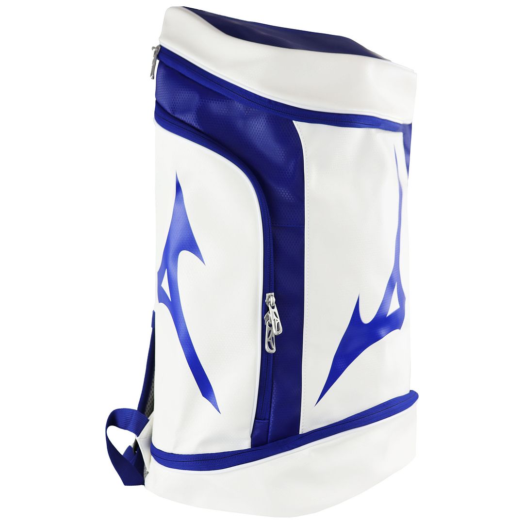 Mizuno 35L Game Mens White/Blue Backpack