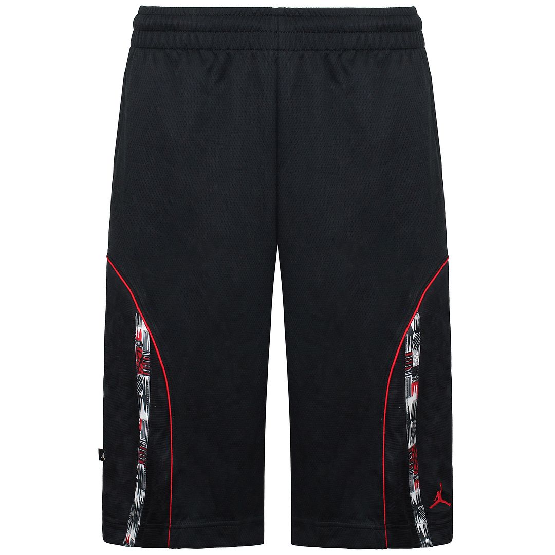 Nike Air Jordan Mens Black/Red Basketball Shorts