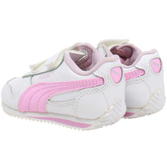 Puma Fieldsprint Kids White/Pink Trainers