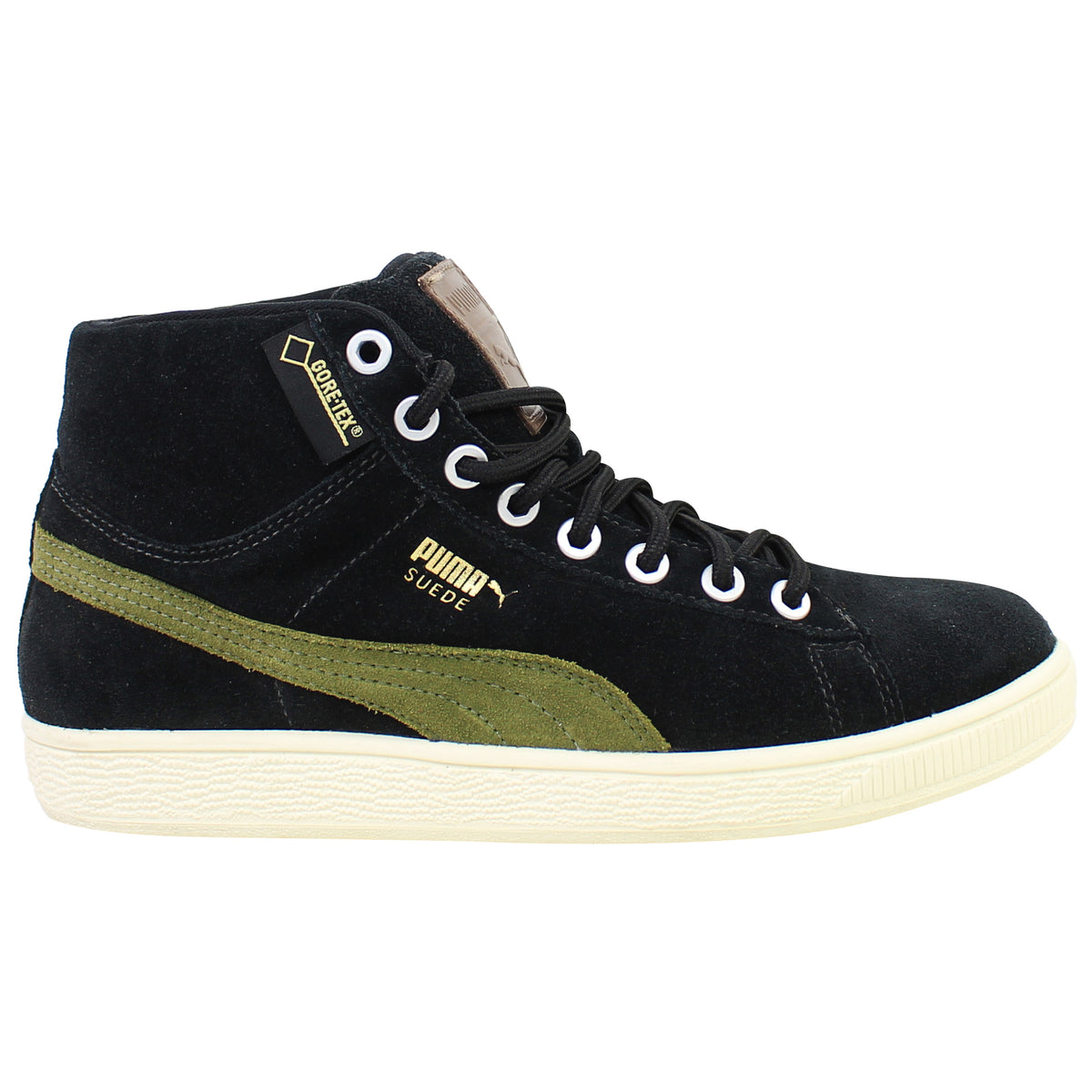 Puma Suede Mid Classic+ GTX Mens Black Trainers