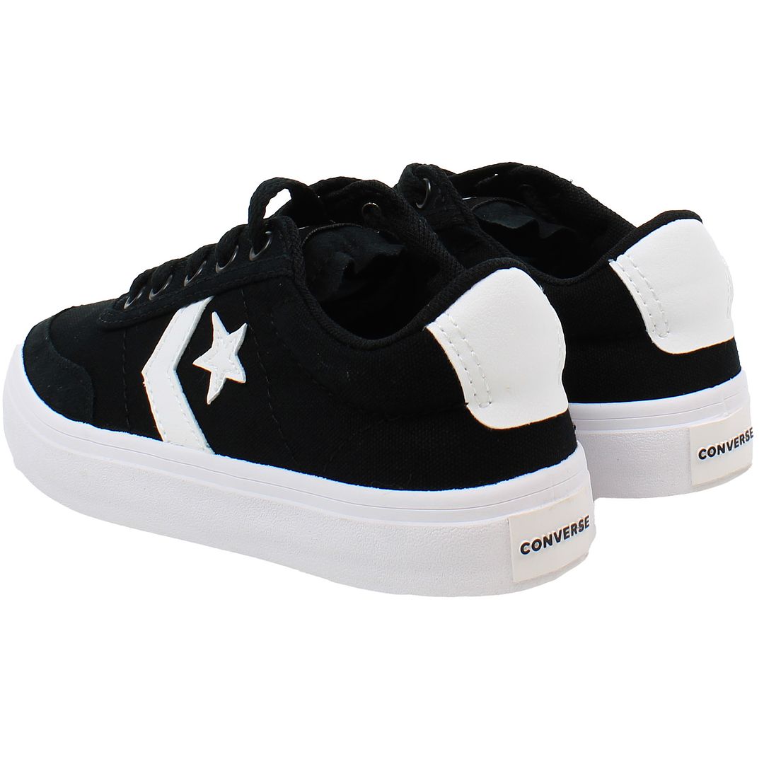 Converse Courtlandt OX Kids Black Plimsolls