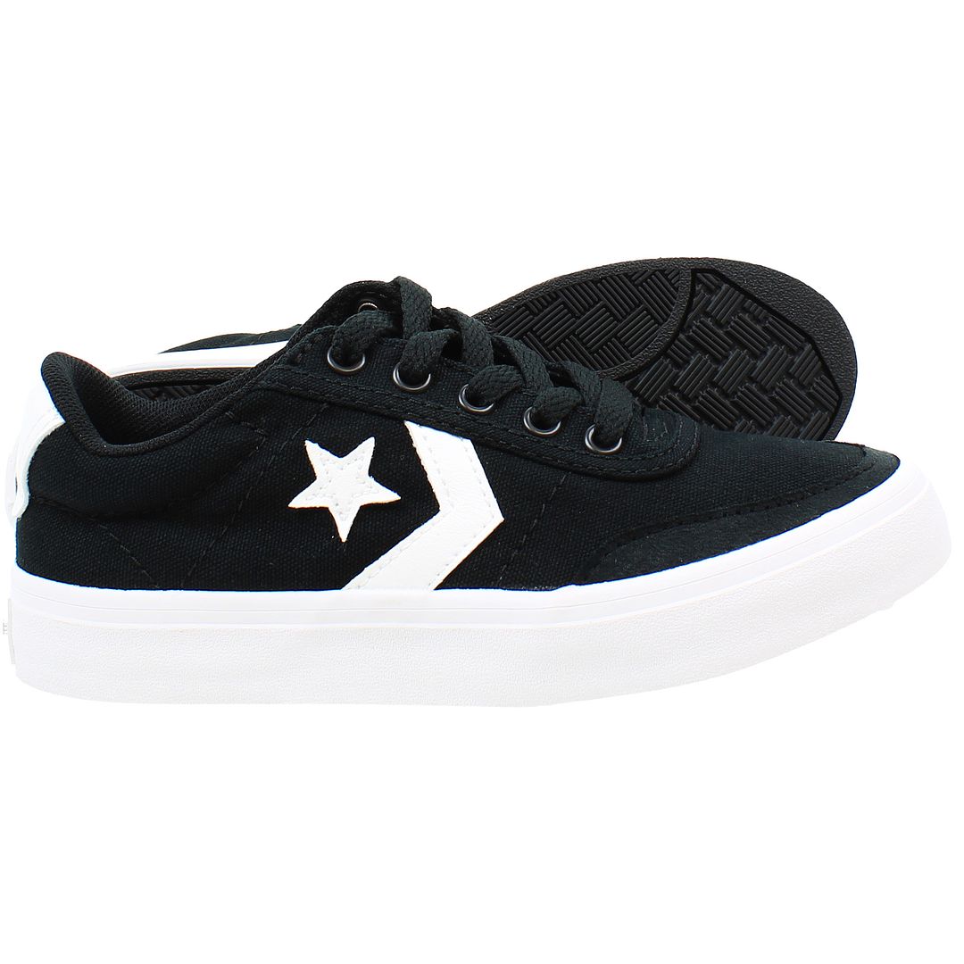 Converse Courtlandt OX Kids Black Plimsolls