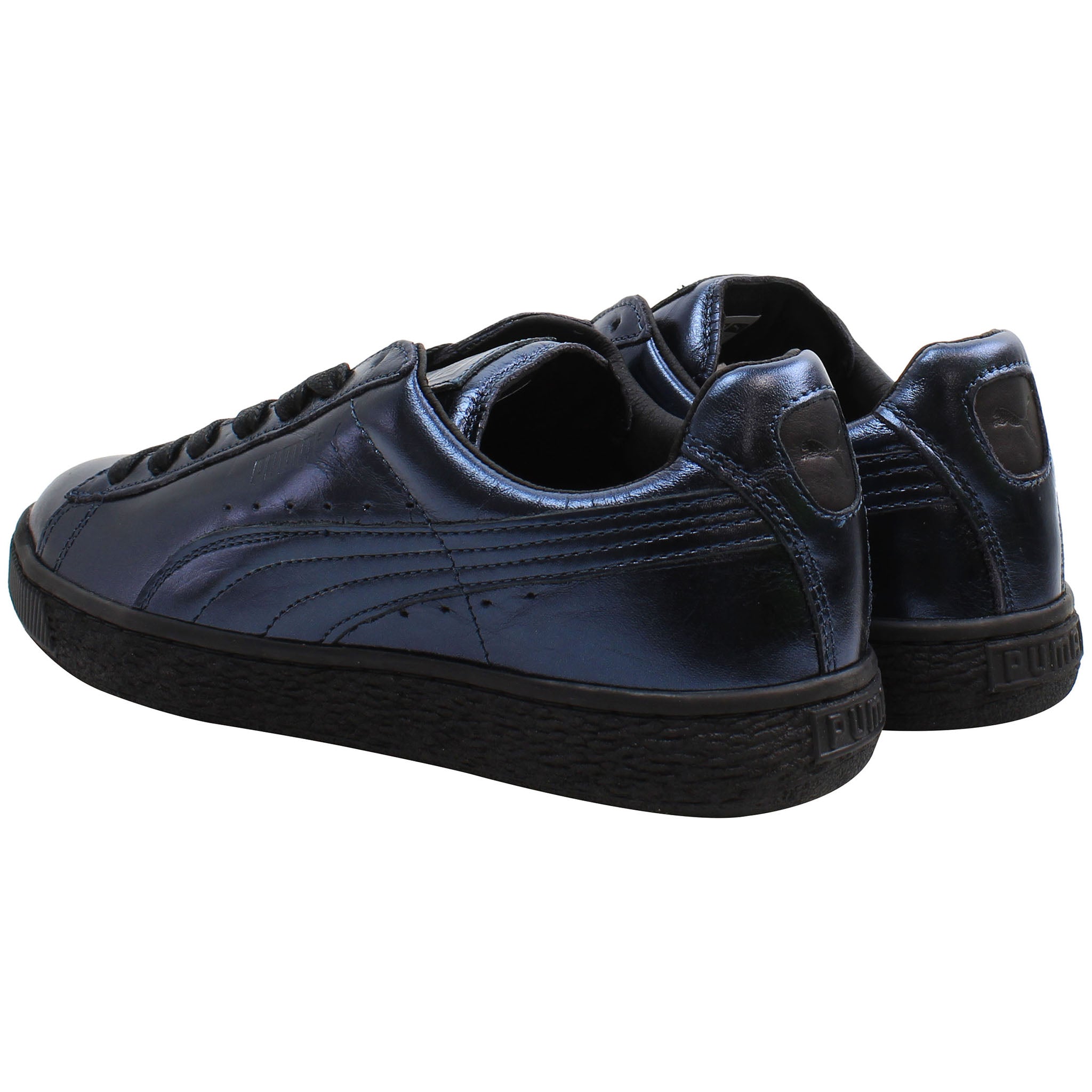 Puma Basket Creepers Womens Metallic Black/Indigo Trainers