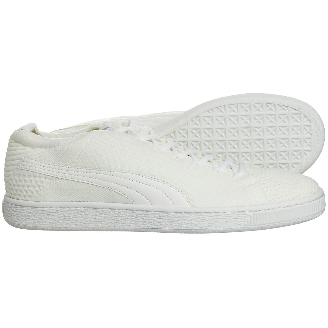 Puma Basket EvoKnit 3D Mens Off White Trainers