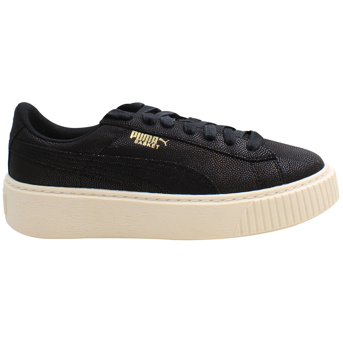 Puma Basket Platform CV Womens Black Trainers