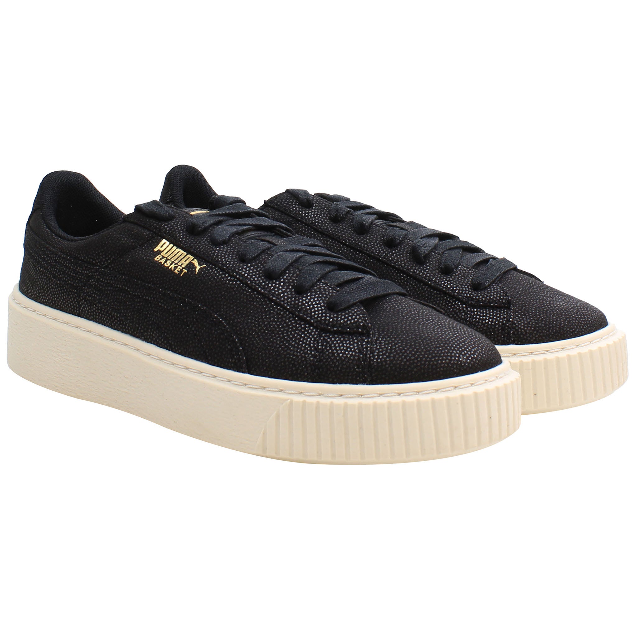 Puma Basket Platform CV Womens Black Trainers