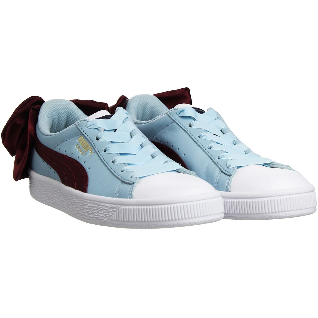 Puma Basket Bow New School Womens Blue Trainers