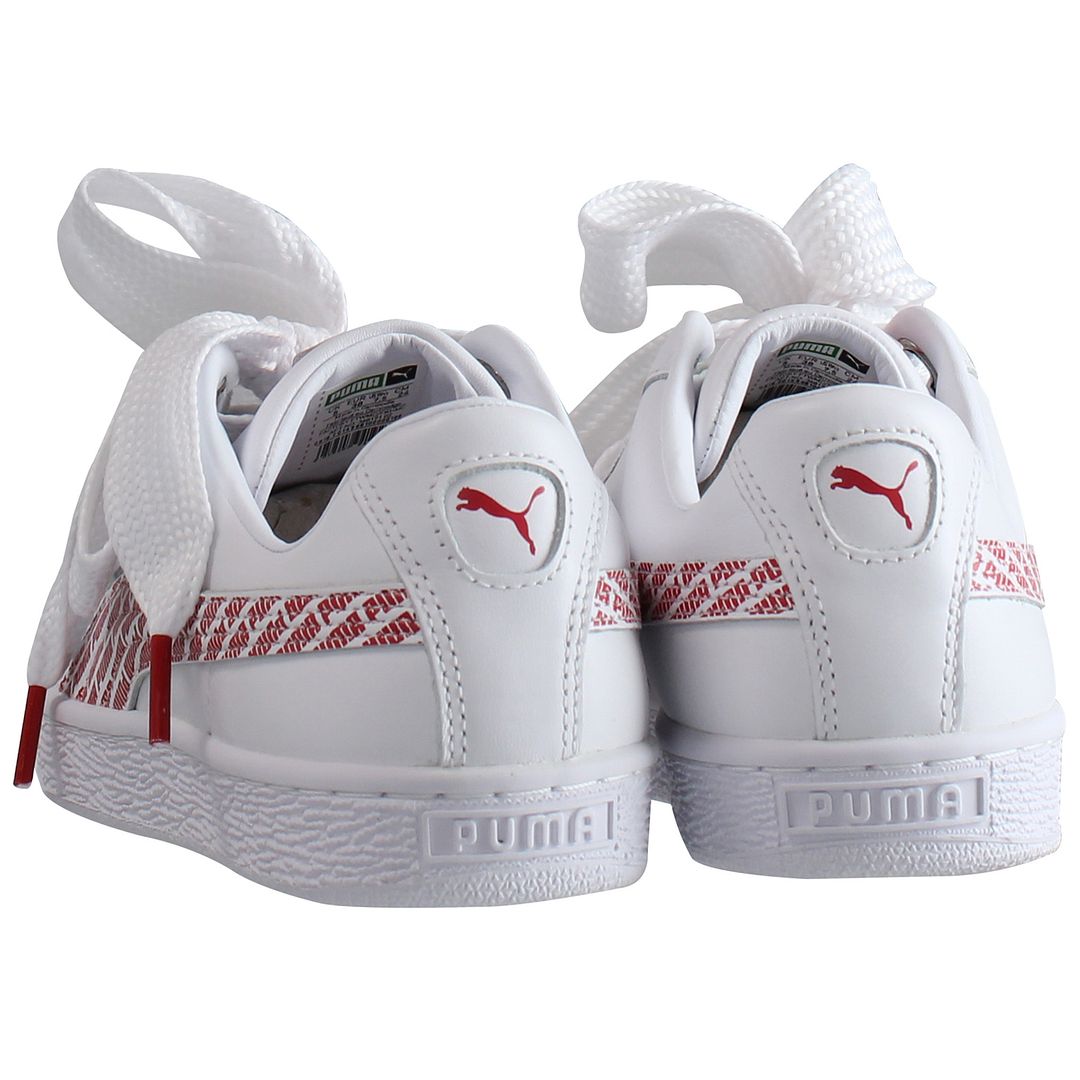 Puma Basket Heart AOP Womens White Trainers