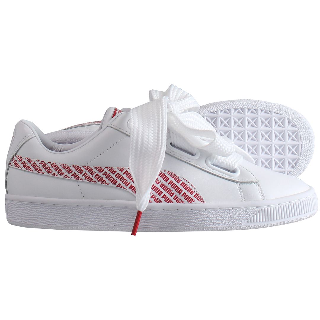 Puma Basket Heart AOP Womens White Trainers