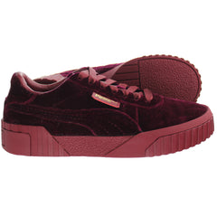 Puma Cali Velvet Womens Burgundy Trainers