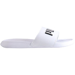 Puma Popcat Patent Womens White Sliders