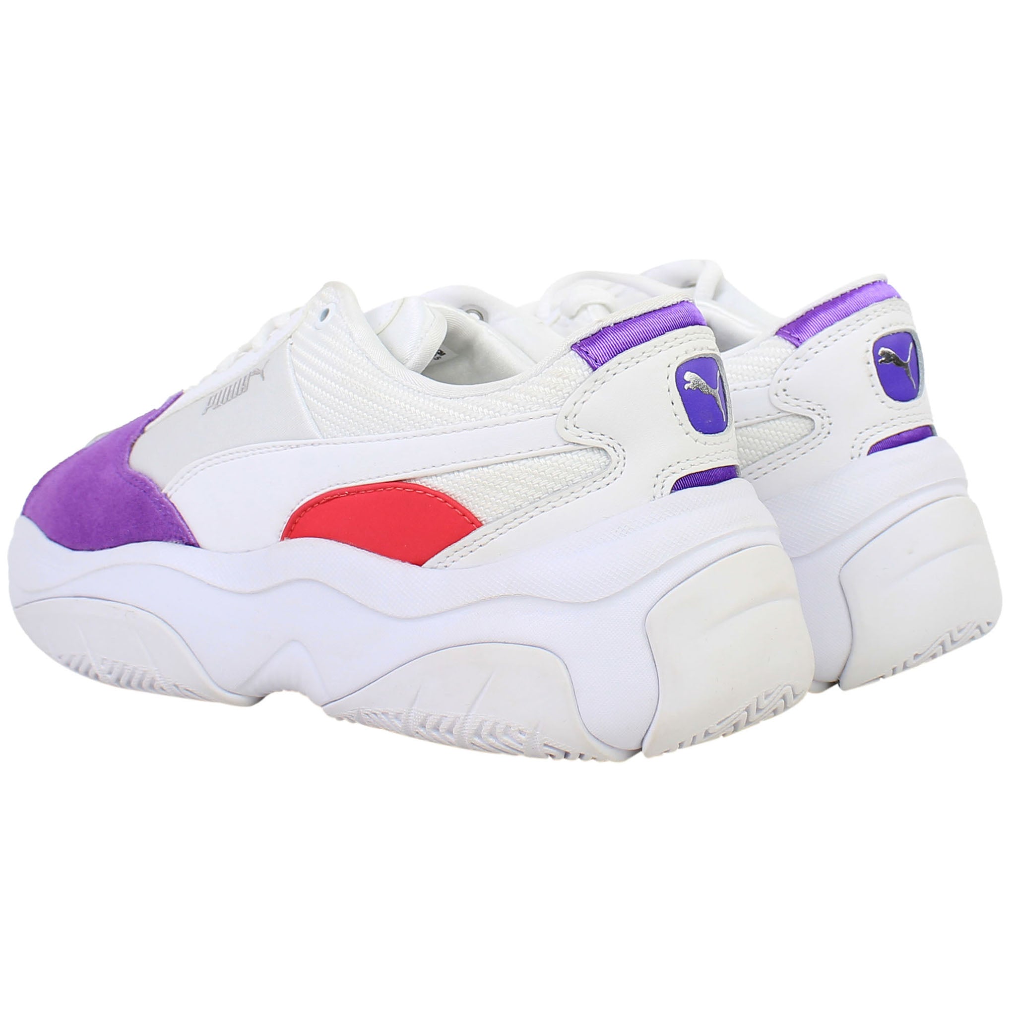 Puma Storm.Y Womens White/Purple Trainers