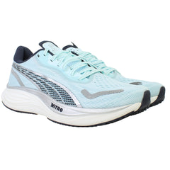 Puma Velocity Nitro 3 Womens Light Blue Running Shoes