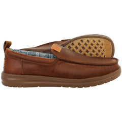 Hey Dude Wally Grip Mens Brown Shoes