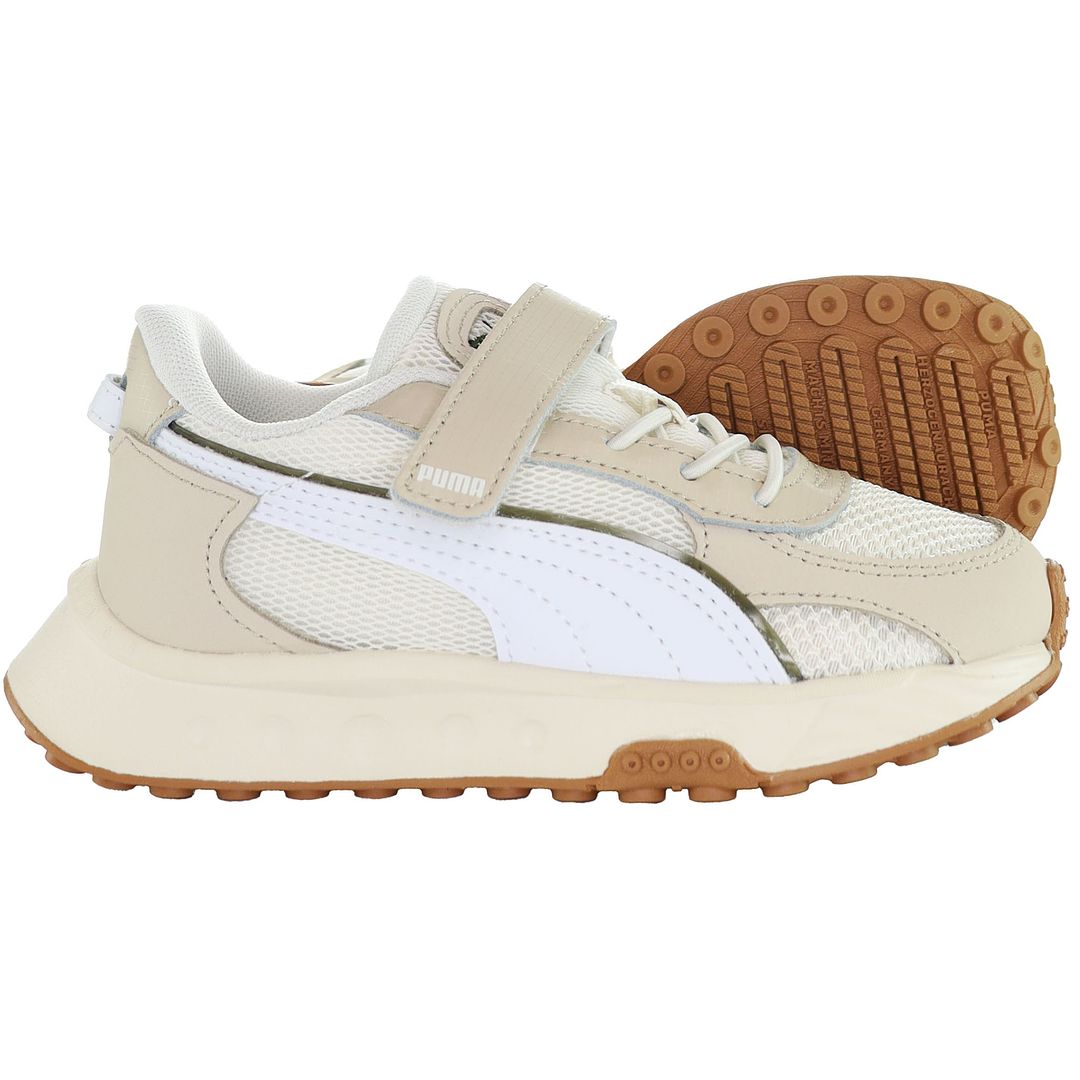 Puma Wild Rider Futurism AC Kids Off White Trainers