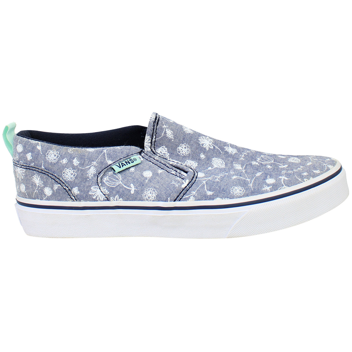 Vans Asher Low Top Womens Blue Plimsolls