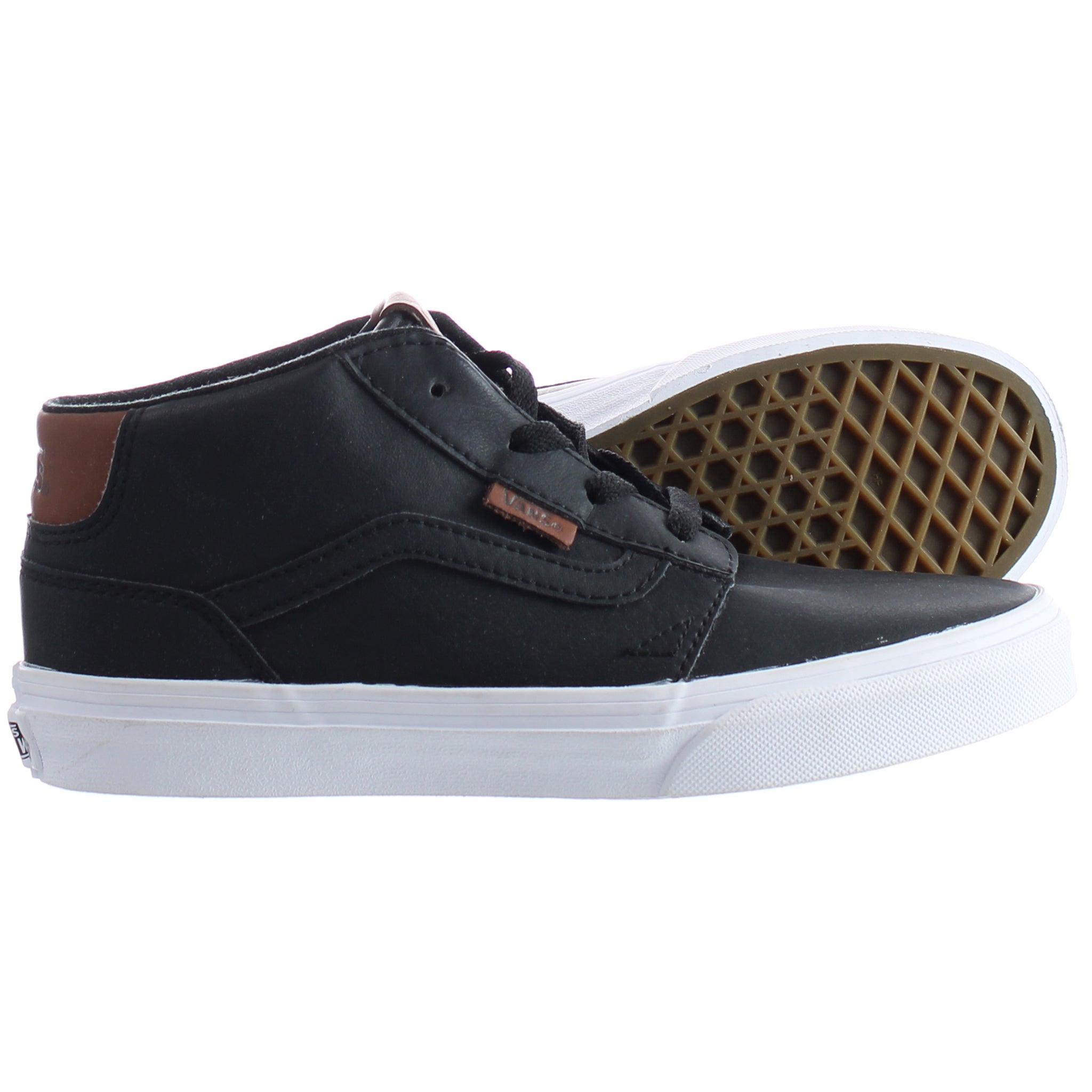 Vans Chapman Mid Lace-Up Black Synthetic Kids Plimsolls 38J4K55