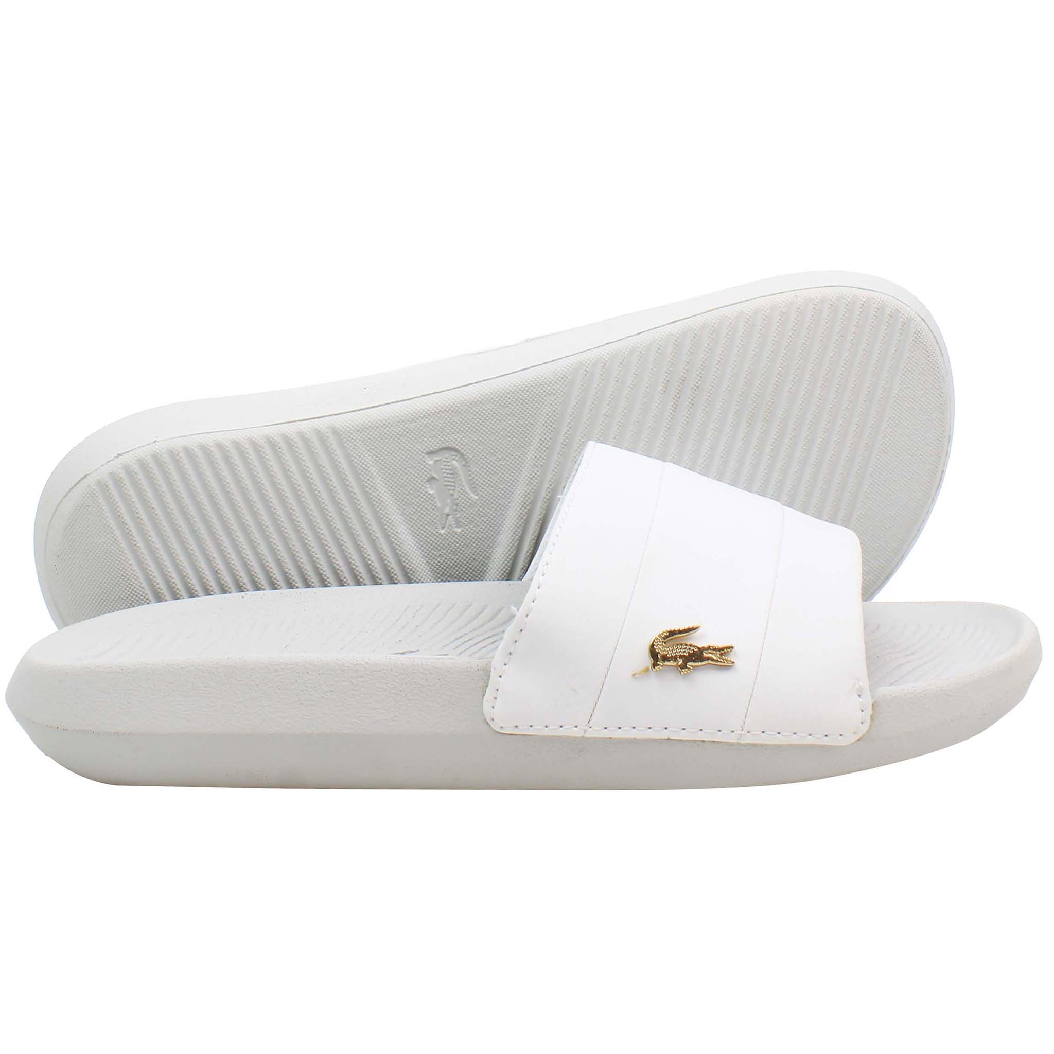 Lacoste Croco Slide 120 3 Womens White Sliders