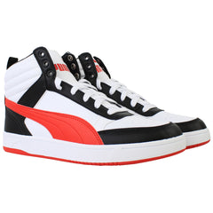 Puma Dribble Mid SL Mens Red/White Trainers