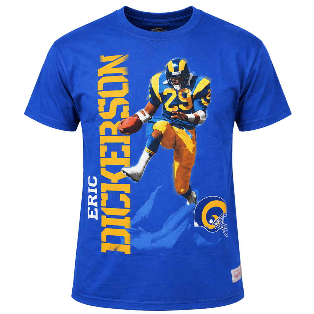 Mitchell & Ness NFL Los Angeles Rams #29 Dickerson Mens Blue T-Shirt