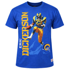 Mitchell & Ness NFL Los Angeles Rams #29 Dickerson Mens Blue T-Shirt