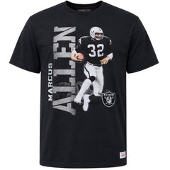 Mitchell & Ness NFL Las Vegas Riders Marcus Allen Mens Black T-Shirt
