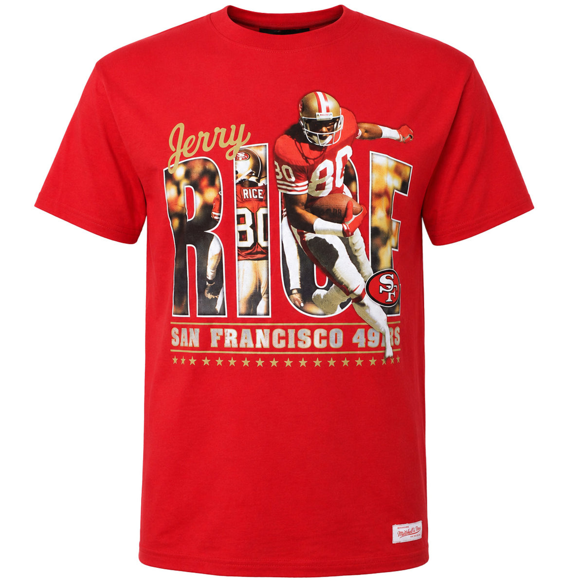 Mitchell & Ness NFL San Francisco 49ers Jerry Rice Mens Red T-Shirt