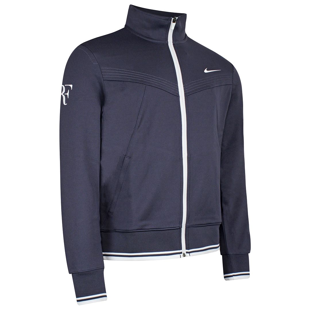 Nike Logo Mens Navy Tennis Track Jacket