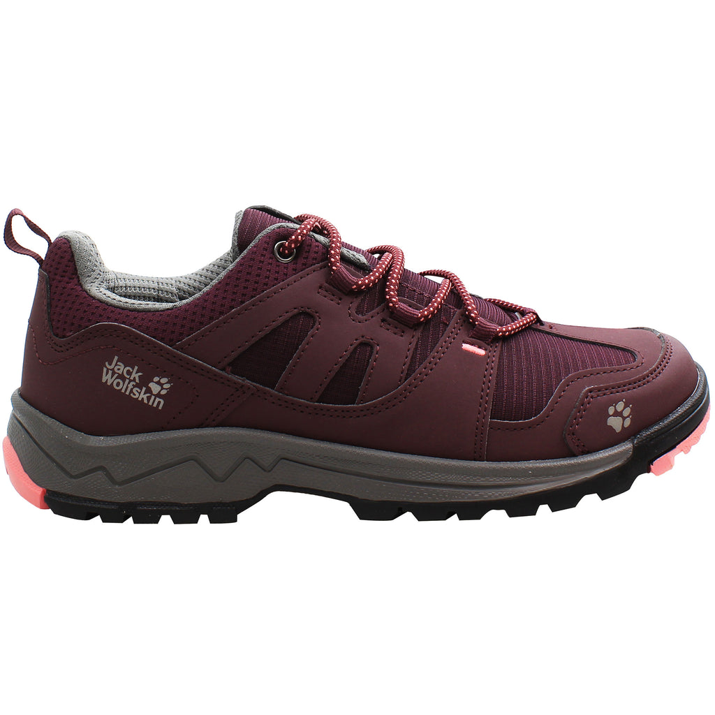 Jack Wolfskin Wolf Hiker Kids Burgundy Mid Shoes