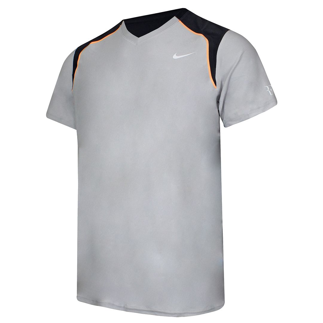 Nike Dri-Fit Mens Light Grey Tennis Top