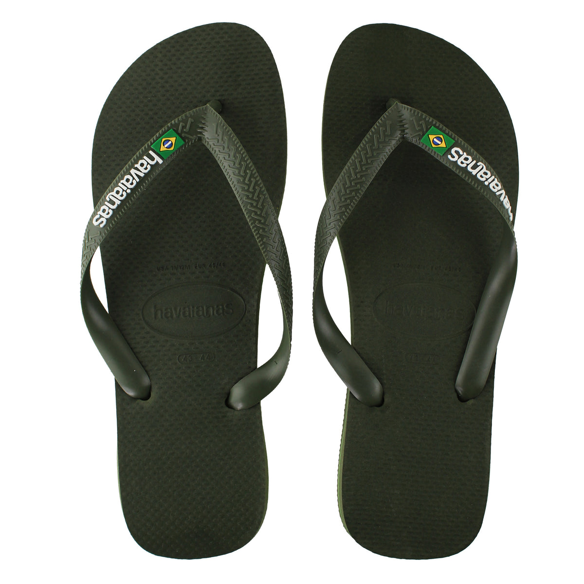 Havaianas Brasil Logo Unisex Dark Green Flip-Flops