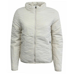 Nike Long Sleeve Zip Up Cream Womens Insulated Padded Coat 418566 210