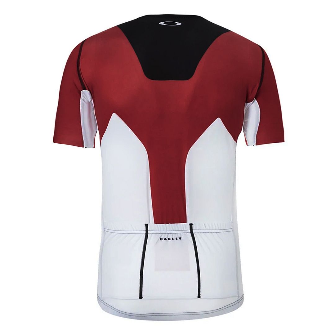 Oakley Mens Black/Red Cycling Top