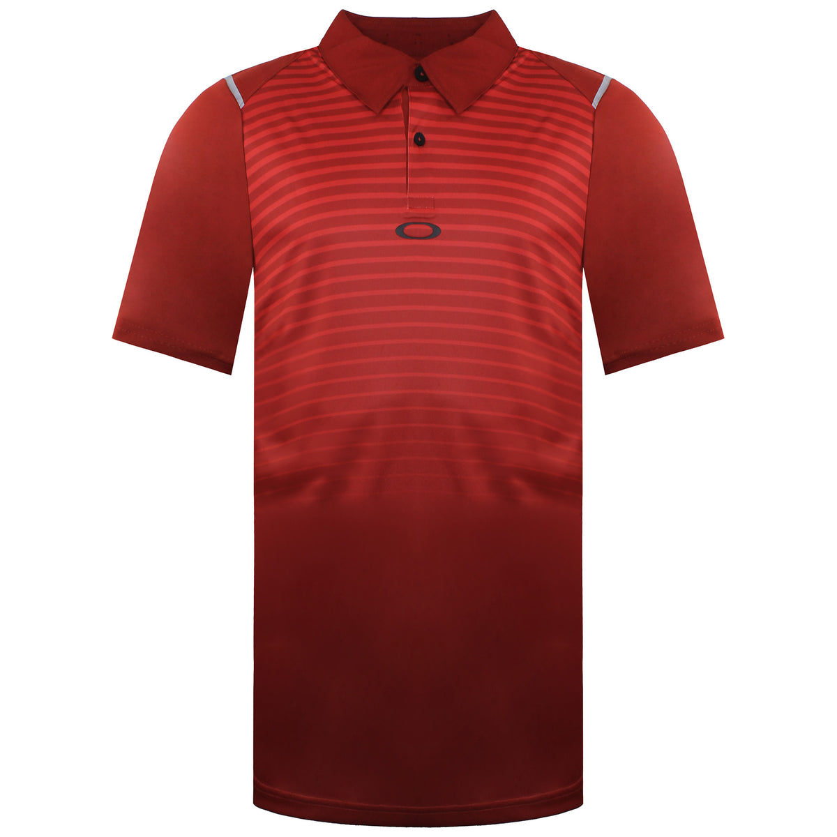 Oakley Striped Mens Red Golf Polo Shirt